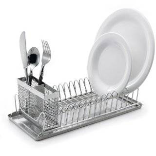 Polder 6115 75 Compact Stainless Steel Dish Rack with Utensil Holder