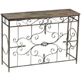  43 Iron Cast/Marble Rectangular Foyer Console Table
