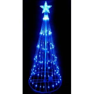  6 Pure White LED Light Show Cone Christmas Tree Lighted 