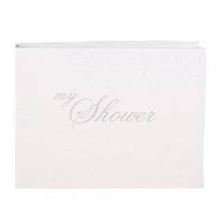   Wedding Accessories Guest Book and Photo Album, White My Shower, Small