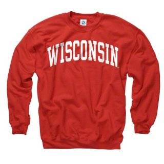 Wisconsin Badgers Red Arch Crewneck Sweatshirt