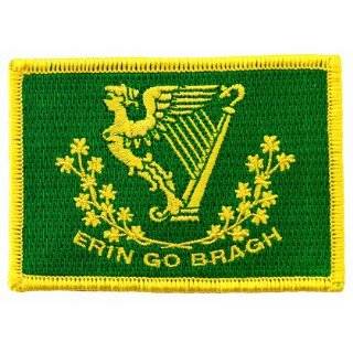   Flag Embroidered Patch Irish Iron On Ireland Clover Shamrock Emblem