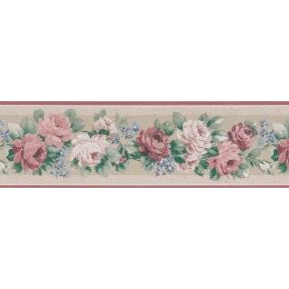   Legacy III Rose Floral Trail Wall Border, 6.75 Inch by 180 Inch