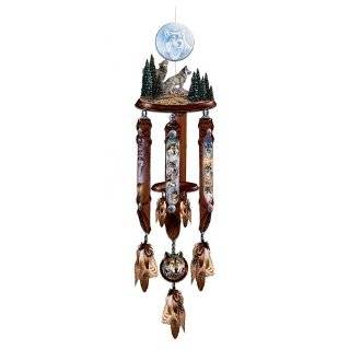 Windsong Native American Style Hanging Sculpture With Wind Chimes by 
