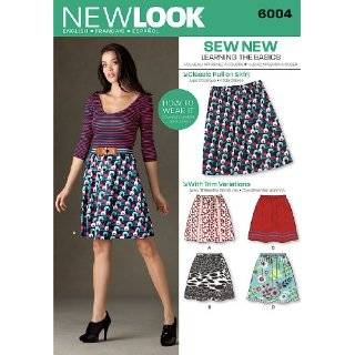 New Look Sewing Pattern 6004 Misses Learn to Sew Skirts, Size A (4 6 