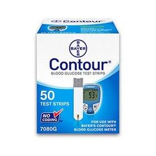  Bayer Contour Blood Glucose Test Strips 7080d, 50 count 