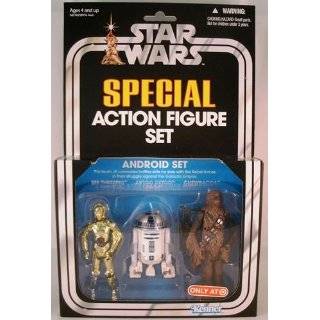   Exclusive Action Figure 3Pack Android Set C3PO, R2D2, Chewbacca
