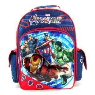 Marvel AVENGERS Movie Iron Man Captain America Hero Large Backpack Bag 