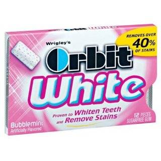 Orbit White Bubblemint Sugarless Gum, 12 Piece Packs (Pack of 24)