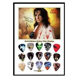 Alice Cooper New Gold Edition Guitar Pick Display With 15 Guitar Picks
