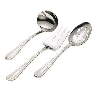   Edge Frosted 3 Piece Stainless Steel Hostess Set
