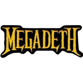 Megadeth   Yellow on Black Logo   Embroidered Iron On or Sew On Patch