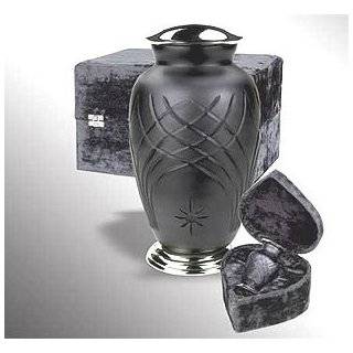 Revere Hand Cut Glass and Brass Cremation Urn, 11