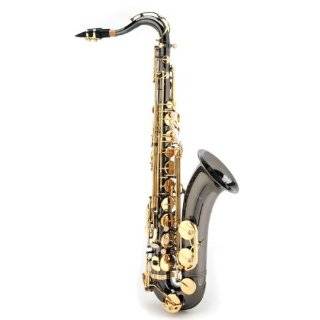 Cecilio Black Nickel Plated Tenor Saxophone w/ Gold Plated Key w/ Case 
