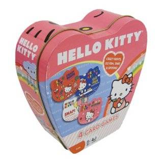 HELLO KITTY 4 in 1 Ultimate Travel Game Set in Metal Heart Storage Tin