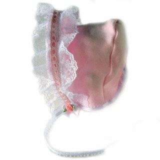 Light Pink Baby Girl Bonnet Pink Lace Trim (3 6 Months to 16 Pounds)
