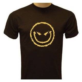 Evil Smiley Face, T shirt, Medium, Brown [Apparel] [Apparel]