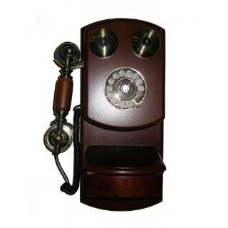  Vintage wind up wall phone frame by Antique Depot   2.75x2 