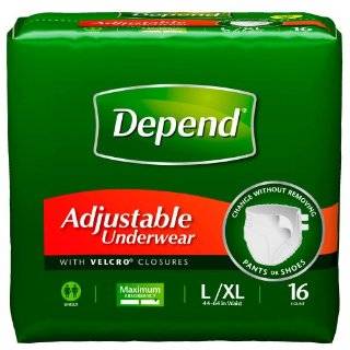 Depend Adjustable Underwear, [Large / Extra Large], Maximum Absorbency 
