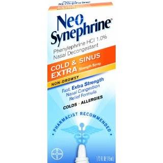 Neo Synephrine Nasal Spray , Extra Strength Formula, 0.5 Ounce (Pack 