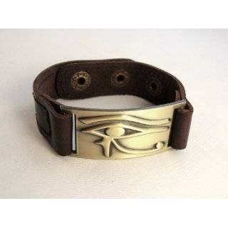 Horus Eye Bracelet, Leather, Adjustable