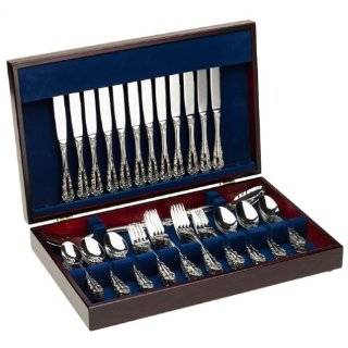 Wallace Corsica Gold Accent 65 Piece Stainless Steel Flatware Set with 