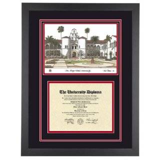SAN DIEGO STATE Diploma Frame with Artwork in Standard Black Frame