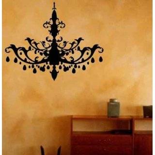 Chandelier Wall Decals Stickers Art Home Decor, BROWN Chandelier Wall 
