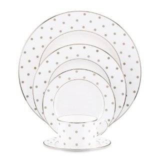  Kate Spade GARDNER STREET PLATINUM 5 Pc Place Setting 