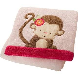 SoHo Pink Monkey Party Baby Crib Nursery Bedding Set 13 pcs included 