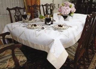 Design Tablecloth White 70 X 144 Oblong / Rectangle
