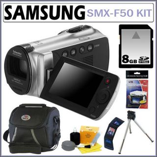Samsung SMX F50 Silver Digital Camcorder with 8GB Kit