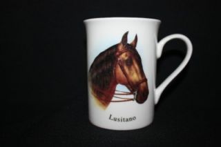 6 Individual Equestrian Horses Heads Fine Bone China Mugs Cup Gift Set New