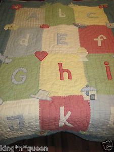 Pottery Barn Kids 'ABC Nursery' Quilt Baby Crib Toddler Bed