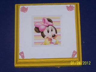 Disney Baby Minnie Mouse Wall Plaque Decor Bedding Girls Signs Kids Nursery Room