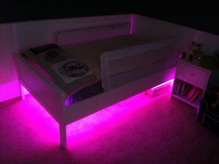 LED Night Color Light Nite Lite Baby Crib Kids Nursery Teen Bedroom Bed Room Kit