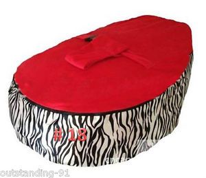 Red Baby Bean Bag Chair and Bed for Infants Toddlers Kids Without Filling 18