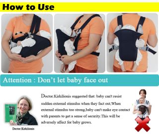 Infant Baby Carrier Newborn Kid Wrap Backpack Comfort Sling Bright Color