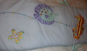 Kids Line Sea Life Crib Bumper Baby Decor Unisex Nursery Bedding
