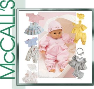 McCalls M8554 Sewing Pattern Doll Clothes Dress Baby Born Annabell OOP