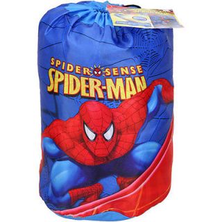 Marvel Spiderman Kids Slumber Sleeping Bag Backpack Party Bedding Overnight