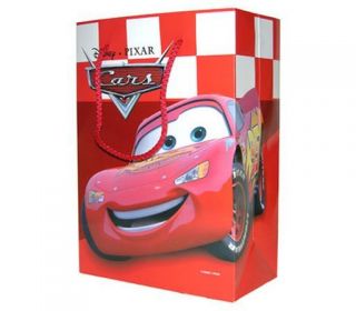 4 Disney Cars Lightning McQueen Party Gift Bags 7"X10X4