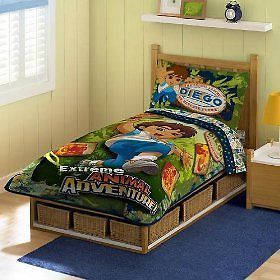Go Diego Go 4 Piece Toddler Bedding Set Comforter New