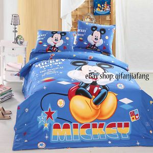 Stunning Disney Mickey Mouse Twin 7pc Blue Comforter in A Bag Latest Styles