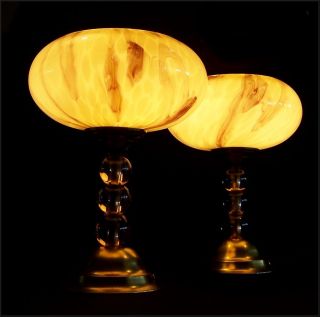 Pair of Original French Art Deco Bedside Table Lamps 1930