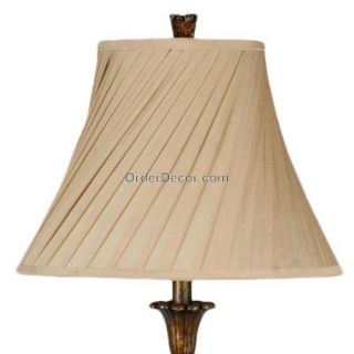 Antique Victorian Style Table Bedside Lamp Pleated SHD
