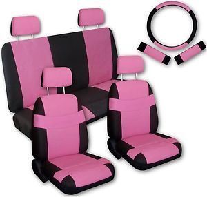 Pink Black Faux Leather Next Generation Car Seat Covers Free Accessories W