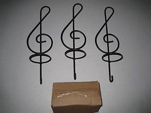 3pc Music Notes Wall Sconce Set Candle Holders Clef Treble Rock Home Decor New