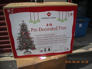 Sams Club Pre Decorated 4 ft Christmas Tree