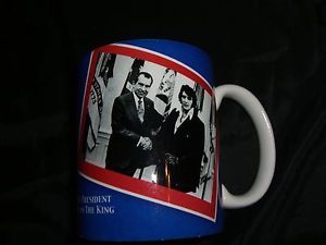Vintage Elvis Presley Richard Nixon Coffee Mug Nixon Library Souvenir